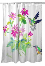 Betsy Drake Ruby Throat Hummingbird Shower Curtain - £75.59 GBP