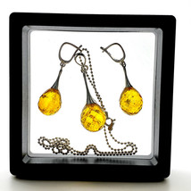 Amber Earrings Necklace set- Lot 2062 - £79.93 GBP