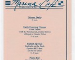 Marina Cafe Restaurant &amp; Bar Menu Destin Yacht Club Destin Florida  - $17.82