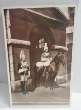 Military Uniforms real photo postcard RPPC Great Britain soldier Horse Whitehall - £5.79 GBP