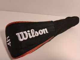 Wilson Golf 4h Hybrid Iron Wood HeadCover Golf Club Cover Black Orange Grey EUC - $10.00