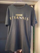 Disney Marvel Eternals Black T Shirt Gold Writing, Size XL Mens, Movie P... - $15.46
