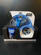Star Wars 3-Pc Dinnerware Set For Kids Children Plate Bowl &amp; Cup - $370.83 MXN