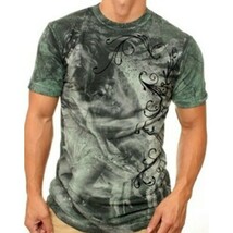 Affliction Bamboo T Shirt Green Graphic Angel Wings Los Angeles Mens L L... - $148.50