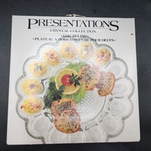 NIB Presentations &quot;The Crystal Collection&quot; Indiana Glass Deviled Egg Relish Dish - £17.47 GBP