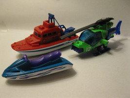 lot of 3 diecast vehicles: &#39;98 Sea Rescue boat, &#39;98 Watercraft &amp; &#39;85 Hel... - $5.00