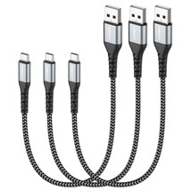 Micro Usb Cable 1Ft[3Pack] Short Braided Usb 2.0 Micro Fast Charging And Data Sy - £12.78 GBP