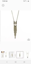 Paparazzi "Point Taken" Tribal Inspired Brass Tassel Necklace Bohemian  - $4.95