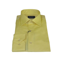 Men 100% Cotton Oxford Shirt Manschett by Quesste Turkey Slim Fit 4029-11 Yellow image 3