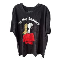 2016 Peanuts Snoopy Holiday Season Short-Sleeve T-Shirt – Black – XL - $16.20