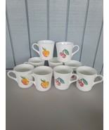 Vintage CorningWare 9-Coffee Mugs Cups cherry &amp; apple / FREE SHIPPING - €40,62 EUR
