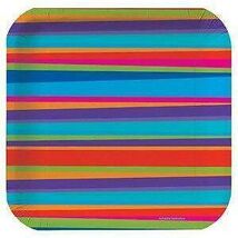 Birthday Stripes Dinner Plates (8) - $1.21
