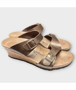 BIRKENSTOCK Papillio Dorothy Leather Wedge Copper Brown Sandals Sz 37EU ... - €73,25 EUR