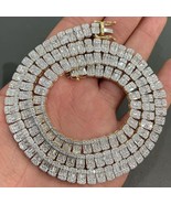 Iced Out 24MM Cuban Chain VVS1 D Color Moissanite 925 Silver Miami Link ... - $900.00