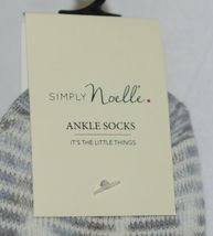 Simply Noelle Ankle Socks Grays Light Blues Cream Colors One Size Fits Most image 3