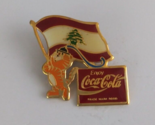 Tiger Olympic Mascot With Lebanon Flag Olympic Games &amp; Coca-Cola Lapel H... - $8.25