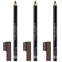 (3 Pack) New Rimmel Professional Eyebrow Pencil Dark Brown 0.05 Ounces - £14.37 GBP