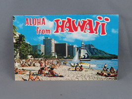 Vintage Postcard - Aloha form Hawaii Waikiki Beach - Hawaiian Service Inc - £11.95 GBP