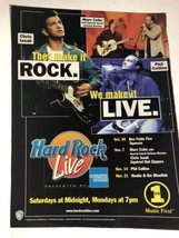 Vintage Hard Rock Live Print Ad 1998 full page vh1 pa3 - £5.51 GBP