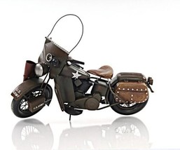 Model Motorcycle Transportation Traditional Antique 1942 WLA 1:7 Scale Iron - $139.00