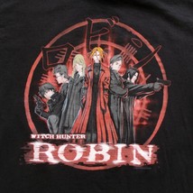 Vintage Witch Hunter Robin Anime Black T Shirt Red Logo Cast Characters ... - £70.07 GBP