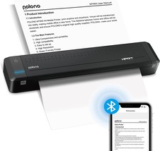 Portable Printer, Polono Mt800 2.0 Wireless Bluetooth Thermal, And Home. - £102.23 GBP