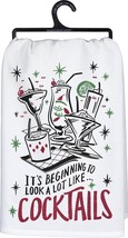 Primitives by Kathy Kitchen Towel Beginning to Look Like Cocktails Giftable - $9.70