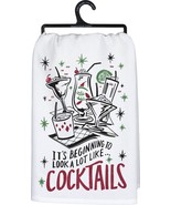Primitives by Kathy Kitchen Towel Beginning to Look Like Cocktails Giftable - $179.30 MXN