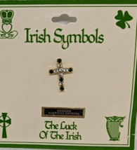 Irish Pride Rhinestone Inspirational Gift Lapel Tack Pin carded  St Patr... - £11.89 GBP