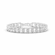 ANGARA 1.87 Ct Natural Diamond Curb Chain Link Bracelet in 14K Gold - £2,016.41 GBP