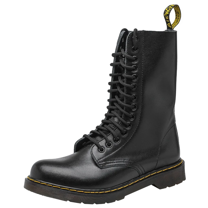  Clic 14-eye Women Big Size Martins Boots Waterproof  Black High Top Smooth Leat - £98.32 GBP