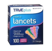 TRUEplus Sterile Lancets 33 Gauge (100-ct) (Single Pack) - $8.14