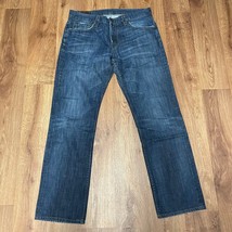 J Brand Mens Medium Wash Harpoon Straight Leg Blue Jeans Size 33Wx32L Denim - £34.88 GBP
