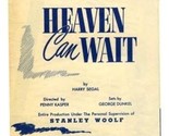 Civic Drama Guild of New York Program for Heaven Can Wait 1949 - $14.83