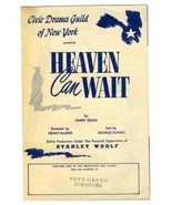 Civic Drama Guild of New York Program for Heaven Can Wait 1949 - £11.71 GBP