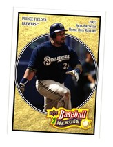 2008 Upper Deck Baseball Heroes #96 Prince Fielder Milwaukee Brewers - £2.38 GBP