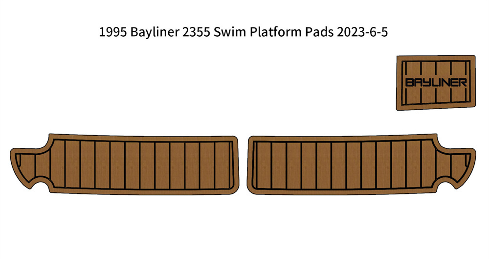 1995 Bayliner 2355 Swim Platform Pad Boat EVA Foam Faux Teak Deck Floor ... - $299.00