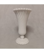 Westmoreland Swirl and Ball Trumpet Vase 1842 Milk Glass 9.125&quot; x 5&quot; - £30.77 GBP