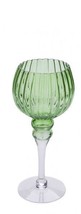 New Glaskelch, Green, Ribbed, 13 x 13 X 30 CM, Handmade, Germany - $25.28
