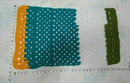 Miami Dolphins Colors Crochet Baby Cover/Nursing 18 x 28 Blanket Afghan  - $12.33
