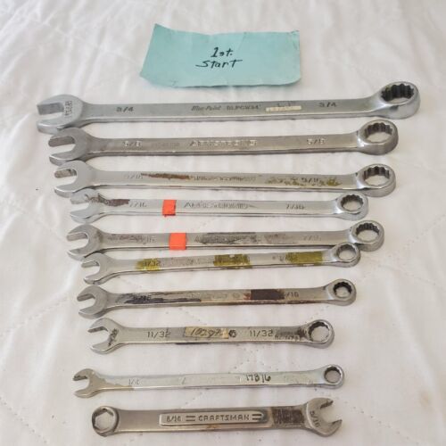 10 Pcs 12 Point SAE Combination Wrench Set - Lot 408 - $148.50
