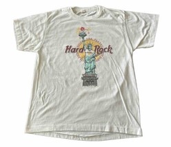 Vintage 80s Tee USA Hard Rock Cafe Shirt July 4 1986 Size Medium Adult W... - $27.87