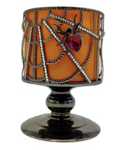 Bath &amp;Body Works Halloween Spider  3-Wick Pedestal Candle Holder Sleeve ... - £15.70 GBP