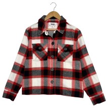 BB Dakota Steve Madden Jacket Womens Medium Red Black Plaid Button Shack... - $29.69