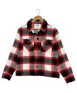 BB Dakota Steve Madden Jacket Womens Medium Red Black Plaid Button Shack... - $546.51 MXN