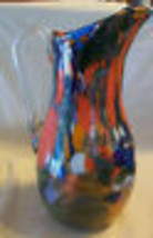 Vintage 1960s Hand Blown MULTI-COLORED Italian Glass Pitcher - $237.50