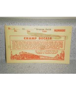 HO CHAMPION DECAL CO.- X-4 BRONZE GOLD NUMBERS- NEW- H18 - $69.06 MXN