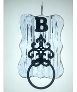 Vintage Style Fleur De Lis Monogram Kitchen Bath Towel Ring - €30,35 EUR