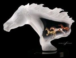 Wild Horses Lucite Art Cremation Urn - £783.44 GBP