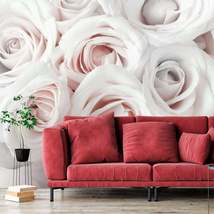 Tiptophomedecor Peel and Stick Floral Wallpaper Wall Mural - Satin Rose Pink - R - £47.07 GBP+